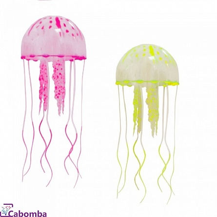 Декорация из силикона Медуза JellyFish цвет на выбор 6 см (1 шт)   на фото