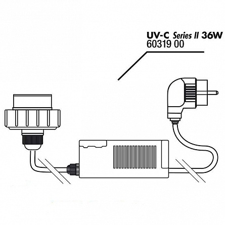 Крышка корпуса с цоколем лампы JBL + блок питания для UV-C стерилизатора (11W)  на фото