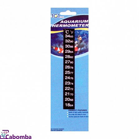 Термометр жидкокристаллический фрмы Aqua-Pro (18-34 С) на фото