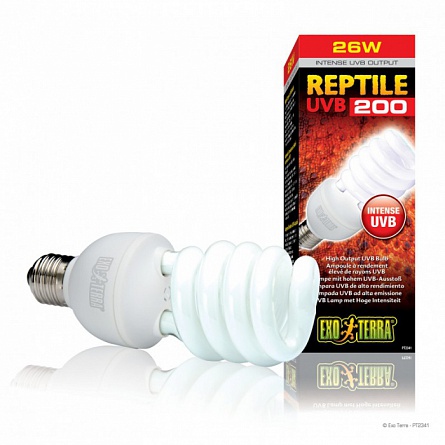 Энергсберегающая лампа для террариумов (+ультрафиолет) "Exo Terra Reptile Vision Compact " фирмы HAGEN, мощность 26 Ватт на фото