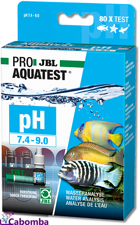 Тест JBL ProAqua pH (7.4-9.0) 80 изм (пресн/морск.) на фото