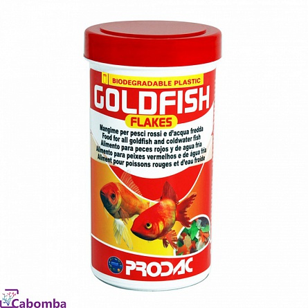 Хлопьевидный корм Goldfish Flakes для золотых рыб фирмы Prodac (100 мл)   на фото