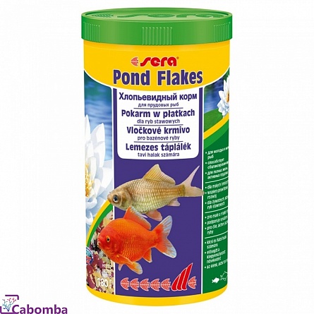 Корм для прудовых рыб pond bioflakes фирмы Sera (1 л/180 гр)  на фото