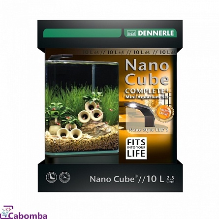 Кубический нано-аквариум Nano Cube Complete PLUS с оборудованием фирмы Dennerle (10 л)  на фото