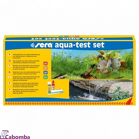 Набор для тестирования по 5 показателям "Aqua Test Set" фирмы Sеra  на фото