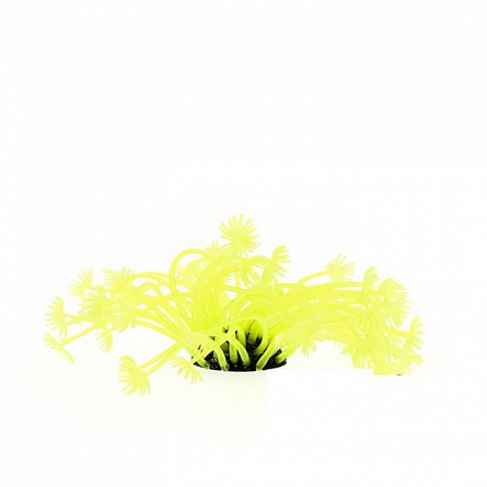 Декоративный коралл из силикона жёлтого цвета фирмы Vitality(5х5х10 см)  на фото