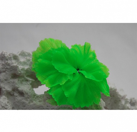 Декоративный коралл из силикона зелёного цвета (SH205SG) фирмы Vitality (14х11х9 см)  на фото