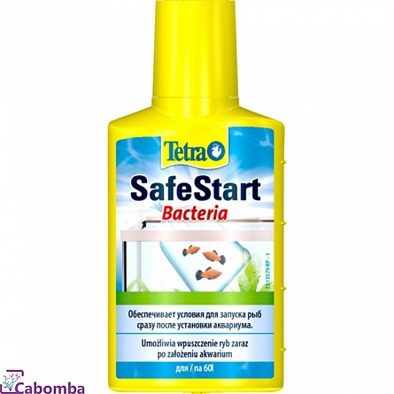 Средство Tetra SafeStart Bacteria с бактериями для запуска (50 мл на 60 л) на фото