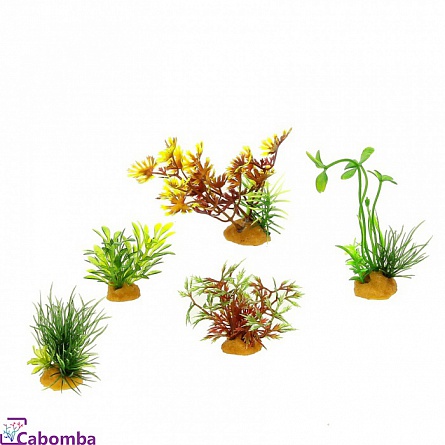 Комплект искусственных растений из пластика фирмы PRIME (2-10 см/5 шт)  на фото