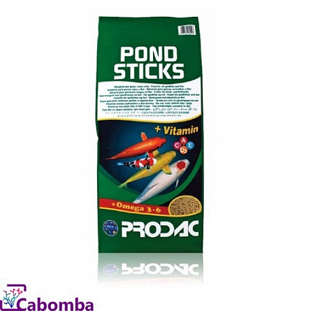 Корм гранулированный “Pondsticks” для прудовых рыб фирмы Prodac (8.3 л/1 кг) на фото