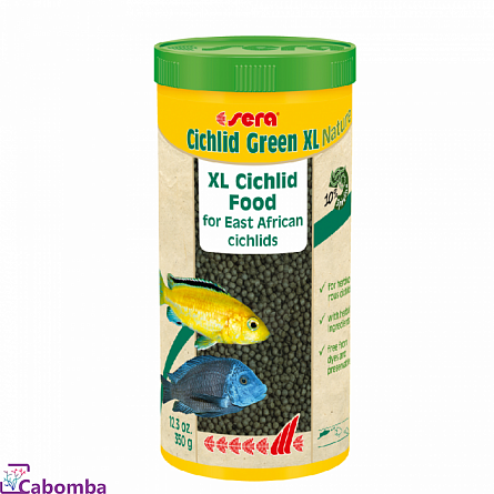Корм для цихлид Cichlid Green фирмы Sera (1 л/370 гр)  на фото