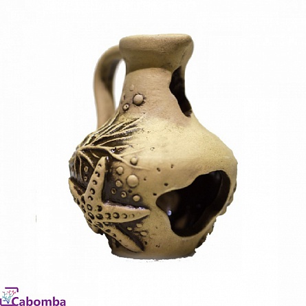 Декоративный элемент из керамики "Сосуд малый" фирмы Аква Лого (9x8,5x9,5 см)  на фото