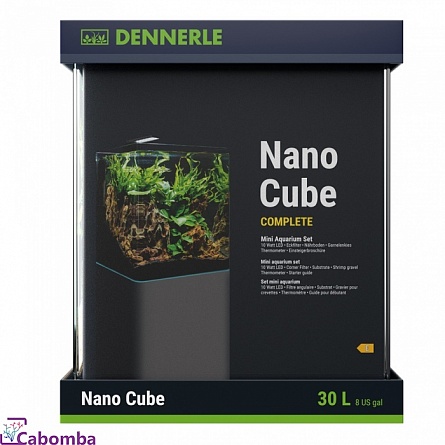 Аквариум Dennerle Nano Cube Complete в комплекте фильтр, освещение, подложка, грунт (30х30х35 см/ 30 л) на фото