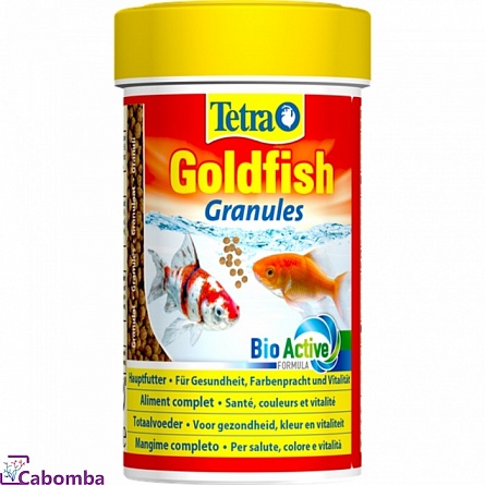 Корм Tetra Goldfish Granules для холодноводных и золотых рыб (100 мл), гранулы на фото