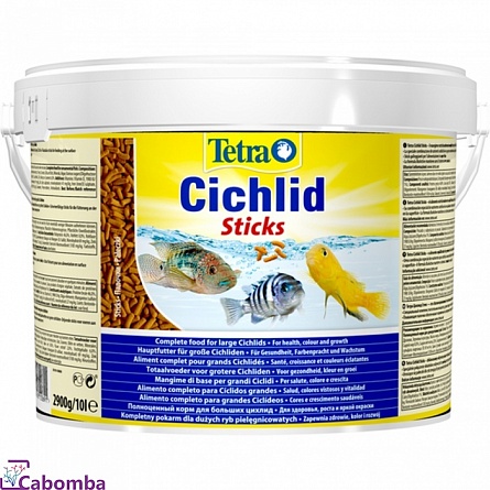 Корм Tetra Cichlid Sticks для всех видов цихлид и других крупных декоративных рыб (10 л) на фото