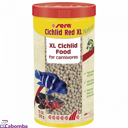 Корм для цихлид Cichlid Red XL фирмы Sera (1 л/370 гр)  на фото