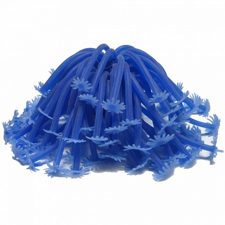 Декоративный коралл из силикона синего цвета с керамической основой (RT187B)  фирмы Vitality (13х13х10 см)  на фото