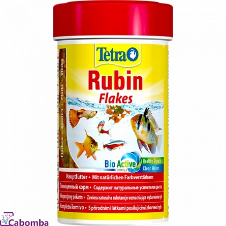 Корм Tetra Rubin Flakes для усиления цвета (100 мл), хлопья на фото