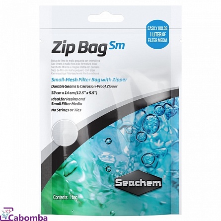 Мешок для наполнителей Seachem Zip Bag S (32x14см) для мелкофракционных наполнителей на фото