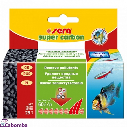 Угольный наполнитель "Super Carbon" фирмы Sera (29 гр)  на фото
