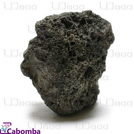 Натуральный камень “Лава черная / Black Lava M” фирмы UDECO (15-25 см) 1 шт  на фото
