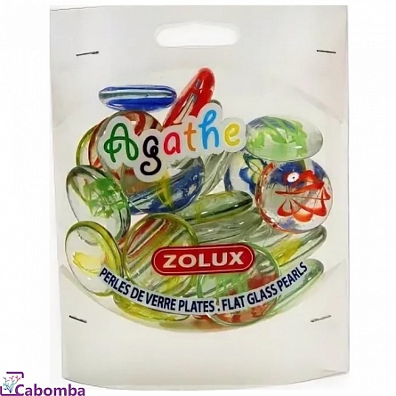 Украшения для аквариума стеклянные Zolux Агат L (мульти цвет) 430 гр на фото