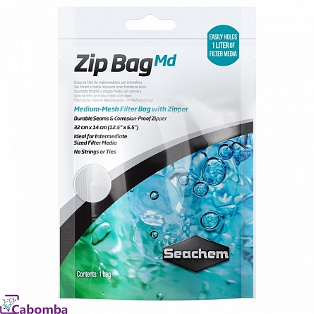 Мешок для наполнителей Seachem Zip Bag M (32x14см) для средне- и крупнофракционных наполнителей на фото