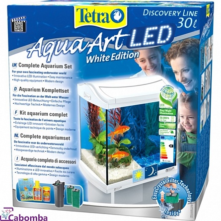 Аквариум Tetra AquaArt LED Goldfish  (30 л/белый/ 39х27,5х42 см) на фото