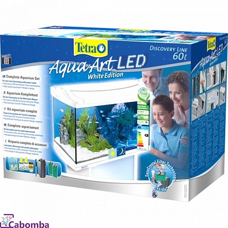 Аквариум Tetra AquaArt  LED Tropical (60 л/61.5х34х43 см/белый)  на фото