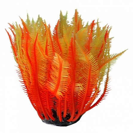 Декоративный коралл из силикона красно-жёлтого цвета (SH131SRY) фирмы Vitality (4х4х12 см)  на фото