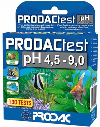 Тест "TEST pH 4.5/9.0" для исследования уровня кислотности фирмы Prodac (130 изм) на фото