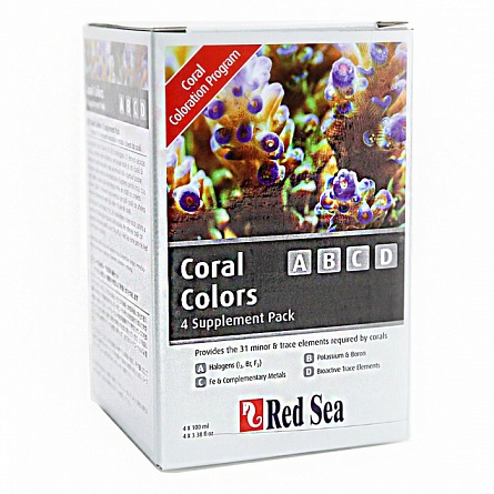Добавка Red Sea Coral Colors A+B+C+D 4 х 100 ml на фото