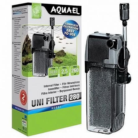 Фильтр внутренний AQUAEL UNIFILTER 280 (260 л/ч, для аквариума 30-60 л) на фото