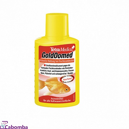 Концентрированное средство “Tetra  GoldOomed” для борьбы с эктопаразитами, грибковыми и бактериальными поражениями у золотых рыбок (30 мл/400 л)  на фото