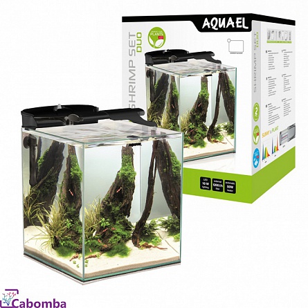 Аквариум Shrimp Set DUO LED фирмы Aquael (49 л/черный/35х35х40 см) на фото