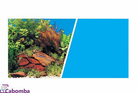 Двусторонний фон “Скалистый/Скалисто-растительный/Голубой” фирмы Hagen (30х750 см)  на фото