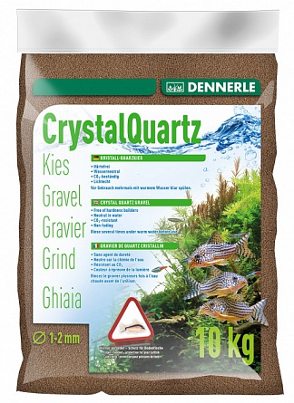 Грунт Kristall-Quarz фирмы DENNERLE темно-коричневый (1-2 мм / 10 кг) на фото