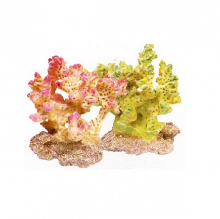 Декоративный коралл из пластика оранжевого цвета "REPLICA LIVE CORAL" фирмы Aqua-Pro (12х8х14 см)  на фото