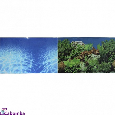 Двусторонний фон “Синее море/Растительный ландшафт” фирмы Prime (50Х100 см)  на фото