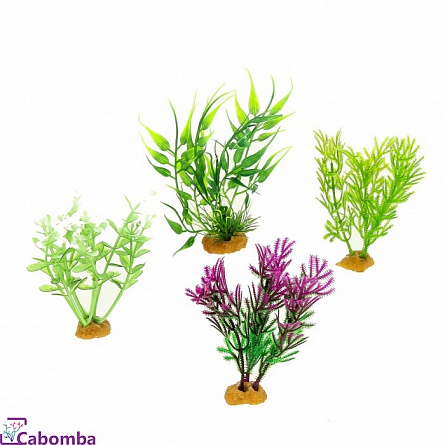 Комплект искусственных растений из пластика фирмы PRIME (4 шт)  на фото