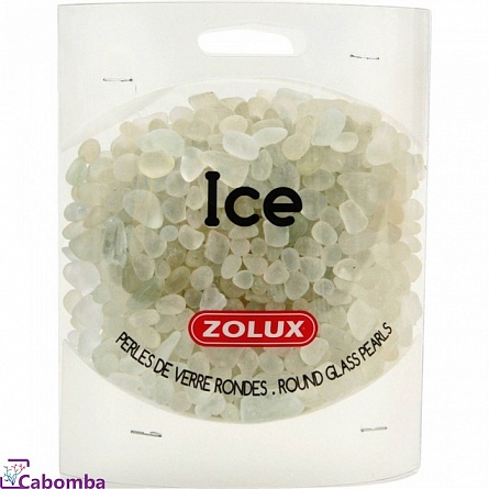 Украшения для аквариума стеклянные Zolux "Лед" (белый) на фото