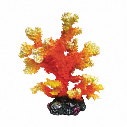 Декорация из пластика "Оранжевый коралл" фирмы ArtUniq (14,5x13x16 см)  на фото