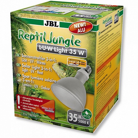 Лампа Reptil Jungle L-U-W Light alu фирмы JBL (освещение и обогрев террариума тропического типа) мощность 35 Вт на фото