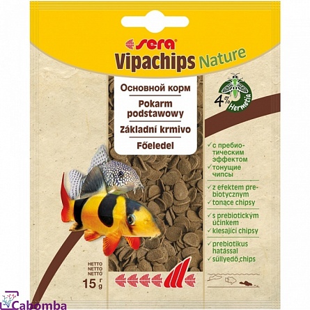Гранулированный корм для сомов и донных рыб Vipachips фирмы Sera (15 гр.) на фото