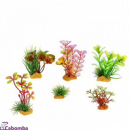 Комплект искусственных растений из пластика фирмы PRIME (2-10 см/6 шт)  на фото