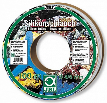 Шланг прозрачный Silikonschlauch фирмы JBL (d 4/6 мм/бобина 100 м) цена за 1 метр  на фото