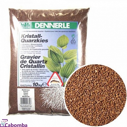Грунт Kristall-Quarz фирмы Dennerle светло-коричневый (1-2 мм / 10 кг на фото