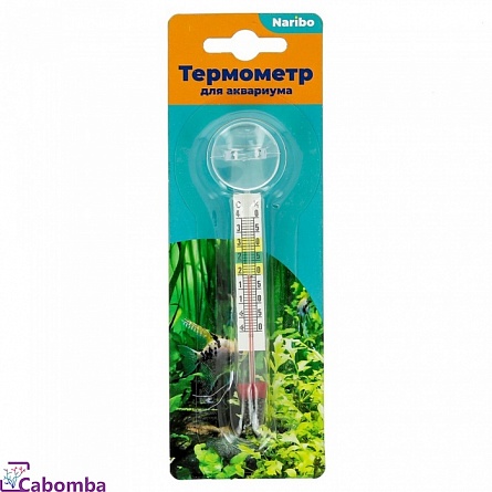 Термометр Naribo стеклянный на присоске (12 см) на фото