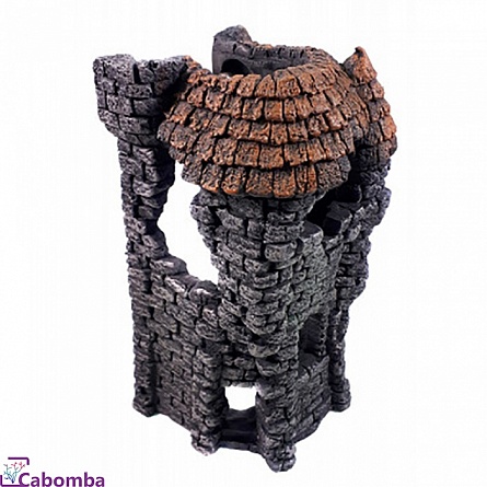 Грот DekSi Замок темный №191 14х14х23 см маскирующая декорация на фото