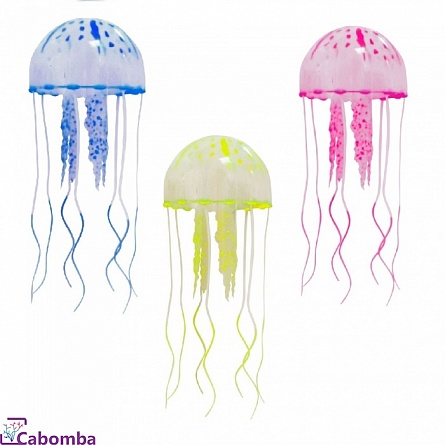 Декорация из силикона Медуза JellyFish цвет на выбор 10 см (1 шт)   на фото